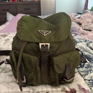 Prada Olive Green Men's Backpack